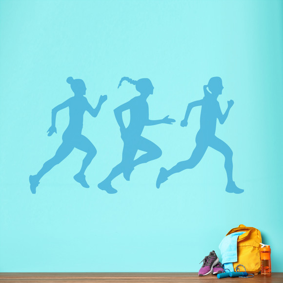 Female Runners Set Wall Decals