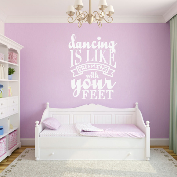 Dancing Is Like Dreaming Wall Decals 36" wide x 48" tall Sample Image