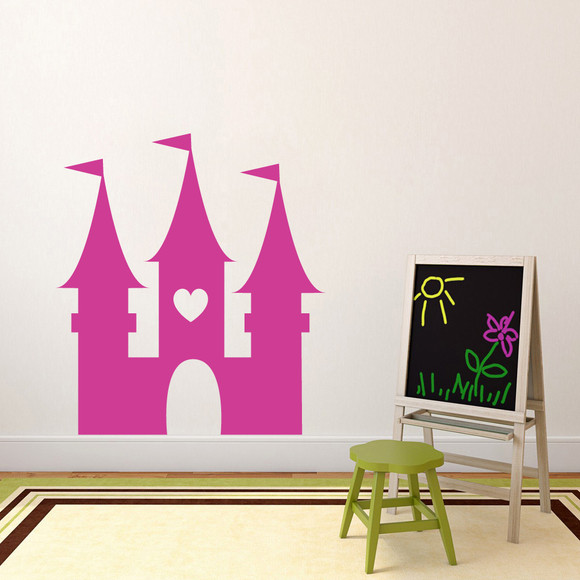 Princess Castle Wall Decal 43" wide x 48" tall Sample Image
