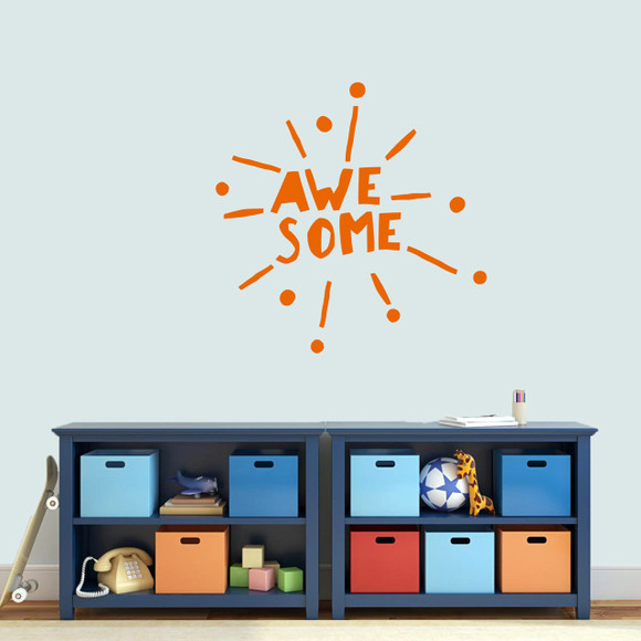 Awesome Burst Wall Decal 36" wide x 36" tall Sample Image