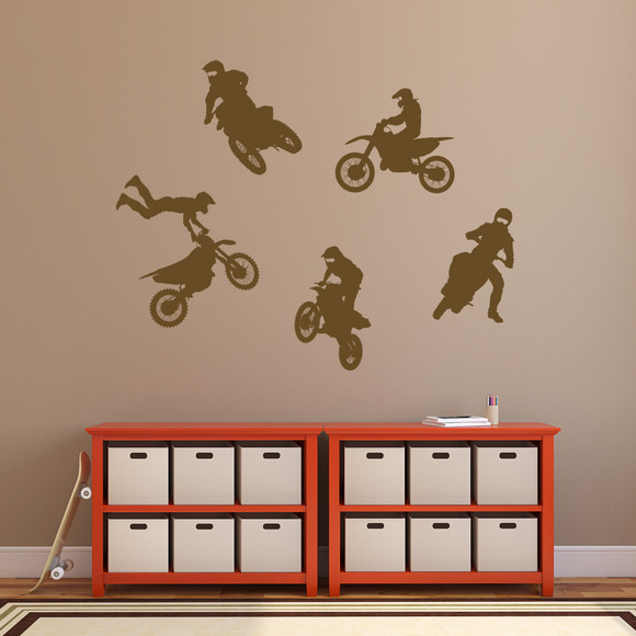 Dirt Bikes Wall Decals Set Sample Image