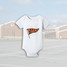 Seneca East Tigers Pennant Flag White Infant Bodysuit
