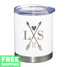 Custom Crossed Arrows With Initials Engraved 12 oz. Stainless Tumbler