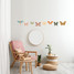 Printed Boho Butterflies Wall Decal Set- Peel - Stick - Remove - Replace