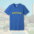 Tiffin Columbian Tornadoes Script Heather True Royal Adult Unisex T-Shirt