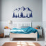 Mountain and Pine Trees Wall Decal