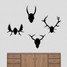 Mounted Antlers Set Wall Decals Large Sample Image
