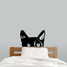 Peeping Cat Wall Decal 24" wide x 16" tall Sample Image
