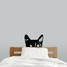 Peeping Cat Wall Decal 18" wide x 12" tall Sample Image