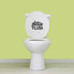 Please Flush Wall Decals 6" wide x 5" tall Sample Image