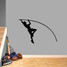 Pole Vaulter Wall Decal 48" wide x 30" tall Sample Image
