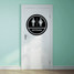 Restroom Sign Wall Decals 22" wide x 22" tall Sample Image