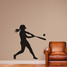 Softball Batter Silhouette Wall Decal