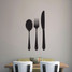 Spoon Fork Knife Wall Decals 15" wide x 30" tall Sample Image