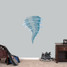 Tornado Mascot Printed Wall Decal 27" wide x 36" tall Sample Image