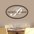 Custom Couple Name Monogram Oval Wall Decals and Stickers