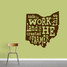 The Farmer Ohio Wall Decal 33" wide x 36" tall Sample Image