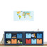 World Map Atlas Printed Wall Decal 36" wide x 18" tall Sample Image