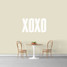 XOXO Wall Decal 36" wide x 28" tall Sample Image
