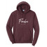 Maroon with White Print