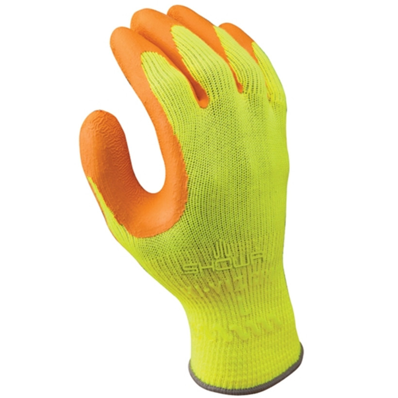 Active slide of Showa 317 Atlas Hi-Viz Yellow Gloves