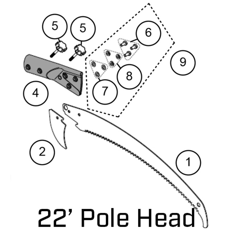 Active slide of Notch Stealth Carbon Fiber Pole Saw Replacement Parts