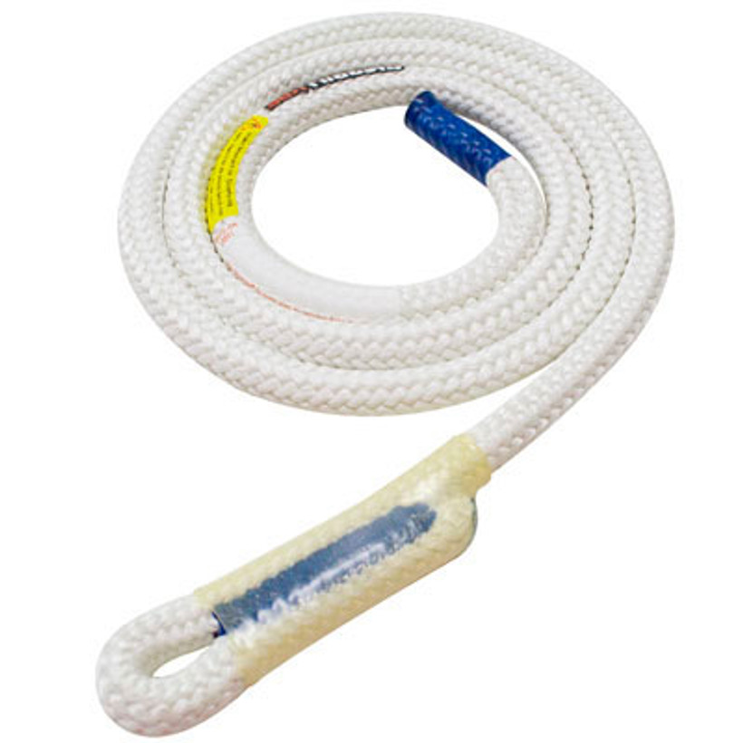 Active slide of Rope Logic's 13mm Safety Blue Single Eye Split Tail 5ft