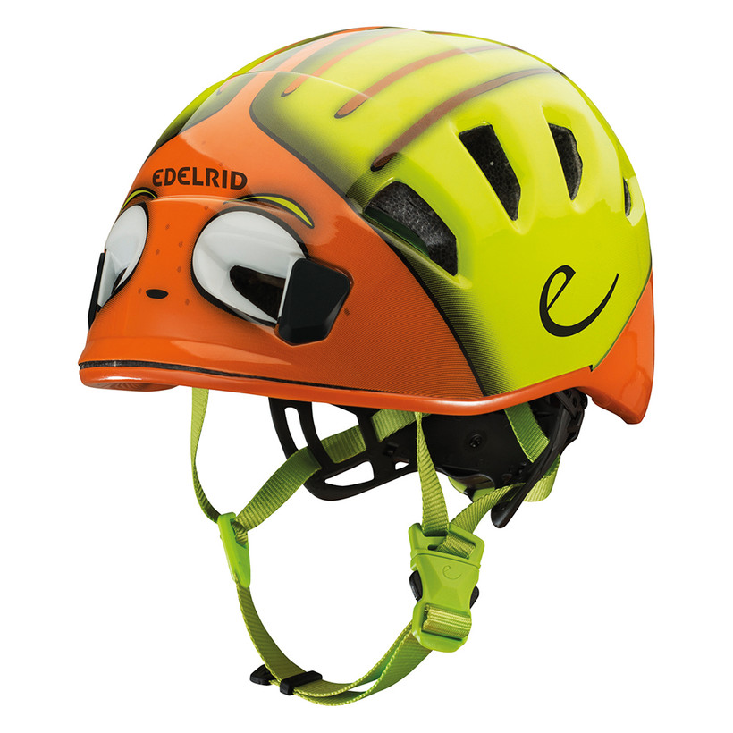 Active slide of Edelrid Shield 2 Kids Helmet in Oasis Sahara