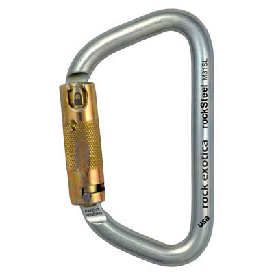 Active slide of Rock Exotica rockSteel Auto-Lock Carabiner 50kN
