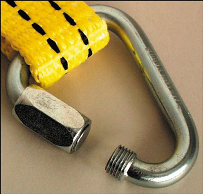 Active slide of SHERRILLtree 3/8in Steel Delta Link 12100 lbs tensile