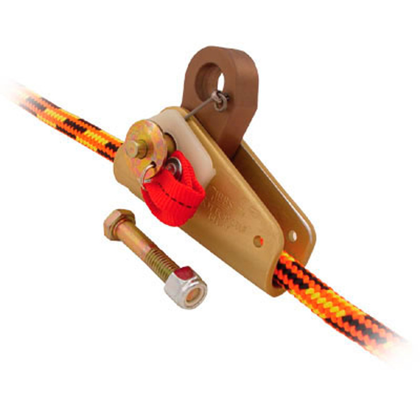 Active slide of Gibbs Ascender Orange Card #3 Aluminum for use with 9mm-13mm Ropes