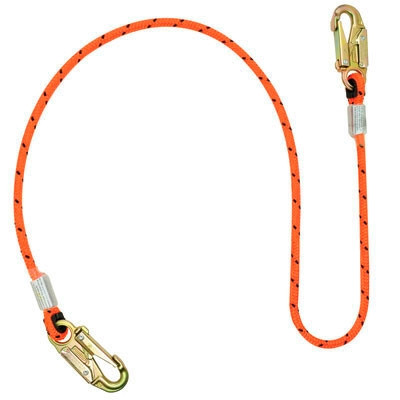 Active slide of Rope Logic's 1/2in Wire Core Lanyard with 2 Steel Snaps 10 feet