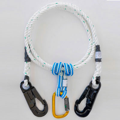 Active slide of Rope Logic's 3 Strand 2 in 1 Combo Lanyard 8ft