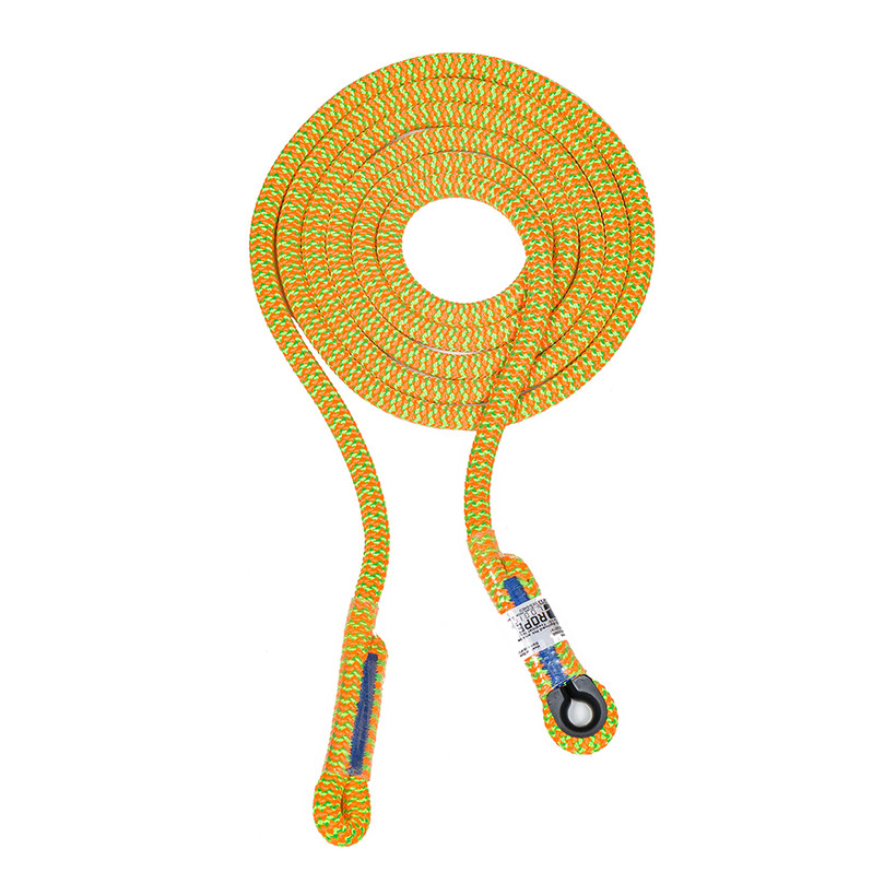 Active slide of Rope Logic's 11.7mm Tango Ivy Flipline No Snaps with12ft