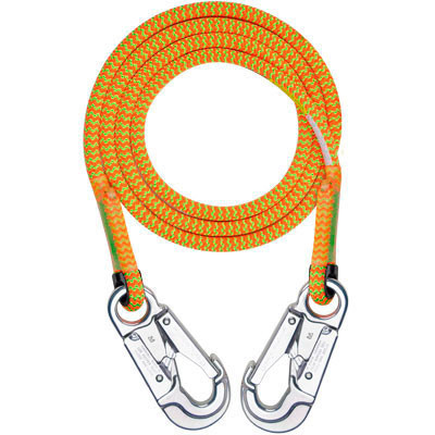 Active slide of Rope Logic's 11.7mm Tropical Ivy Lanyard with 2 Snaps 10ft