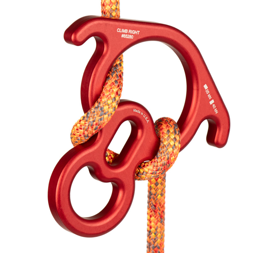 Active slide of Spyder Figure 8 Descender With Ears aluminum