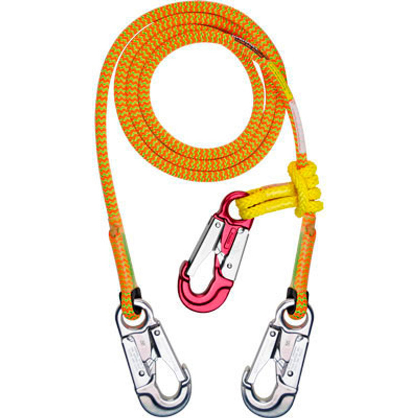 Active slide of Rope Logic's 11.7mm Tropical Ivy Grizzly Spliced 2 n 1 Lanyard 12ft