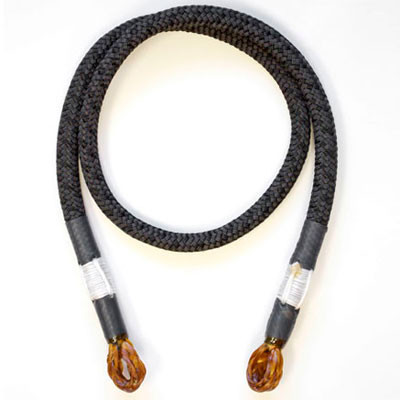 Active slide of Rope Logic's 8mm Hand Spliced Black BeeLine Eye to Eye Tail 30in