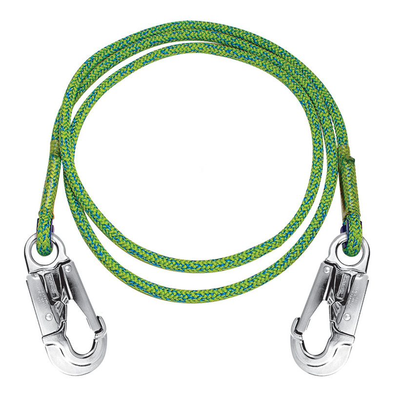 Active slide of Rope Logic's Lightning Green 12ft Lanyard Only