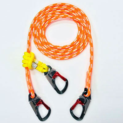 Active slide of Rope Logic's Made Spark 2 N 1 Lanyard with ISC Snaps 12ft