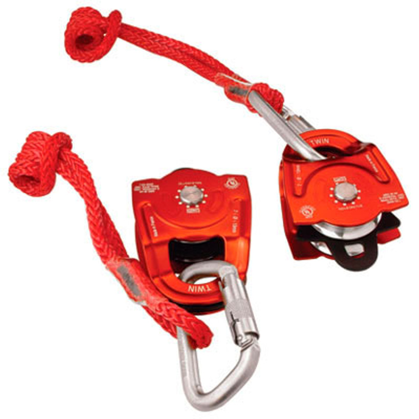 Active slide of Mechanical Advantage Tree Pulling Kit Featuring Petzl and ISC Components