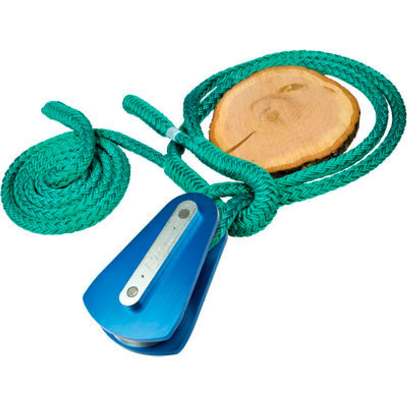 Active slide of CMI Giant Aluminum Block with 8ft Loopie Sling 1in Capacity
