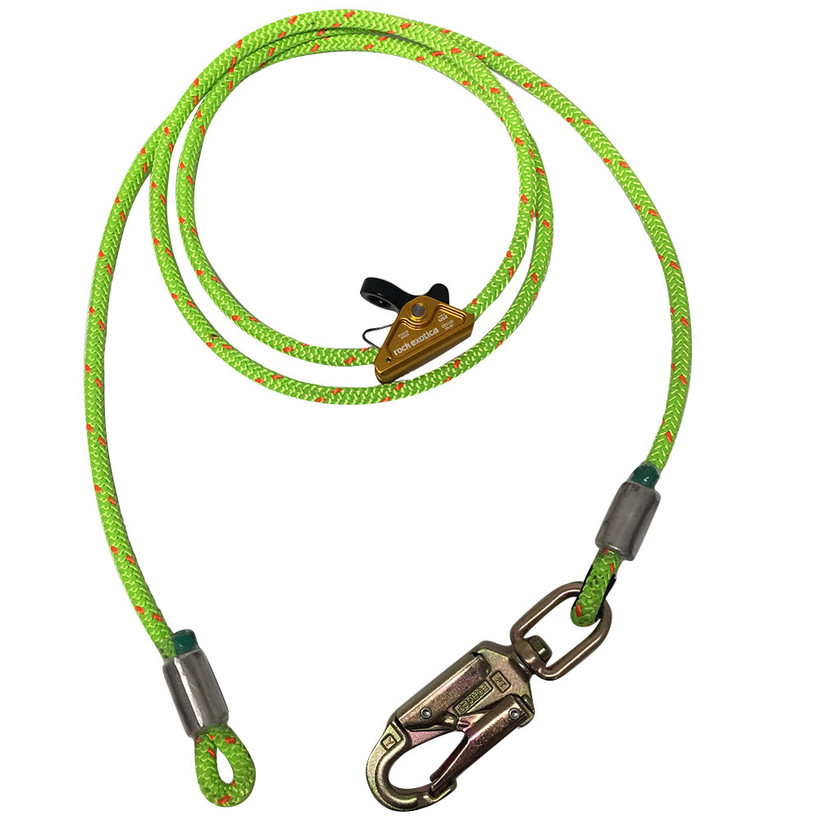 Active slide of Rope Logic's 10ft 1/2in RockGrab Wire Core Flipline Steel Snap