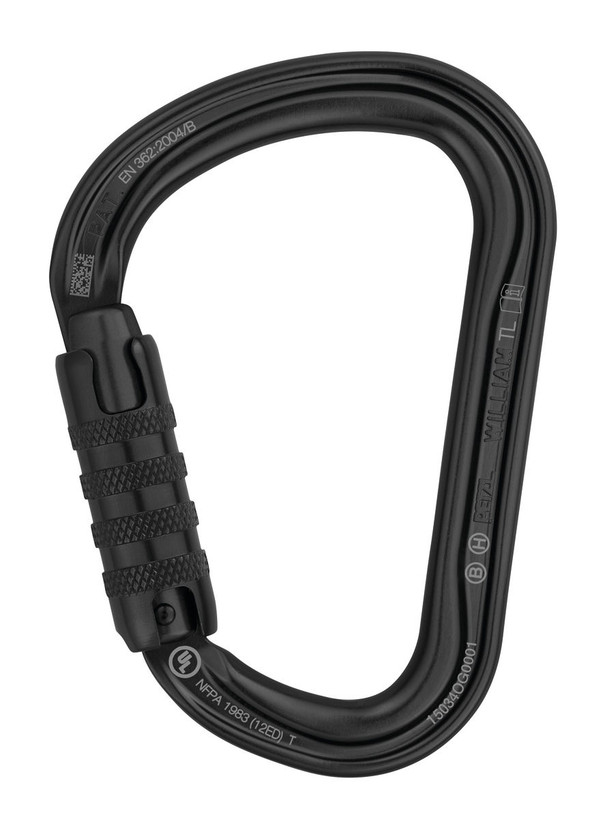 Active slide of Petzl Tri-Act William Carabiner Black