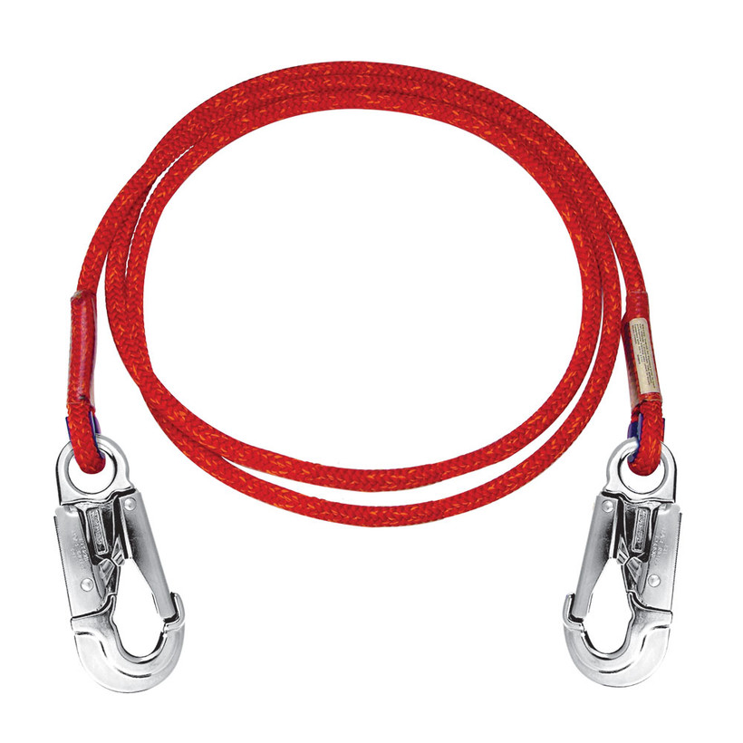 Active slide of Rope Logic's Lightning Red 10ft Lanyard Only