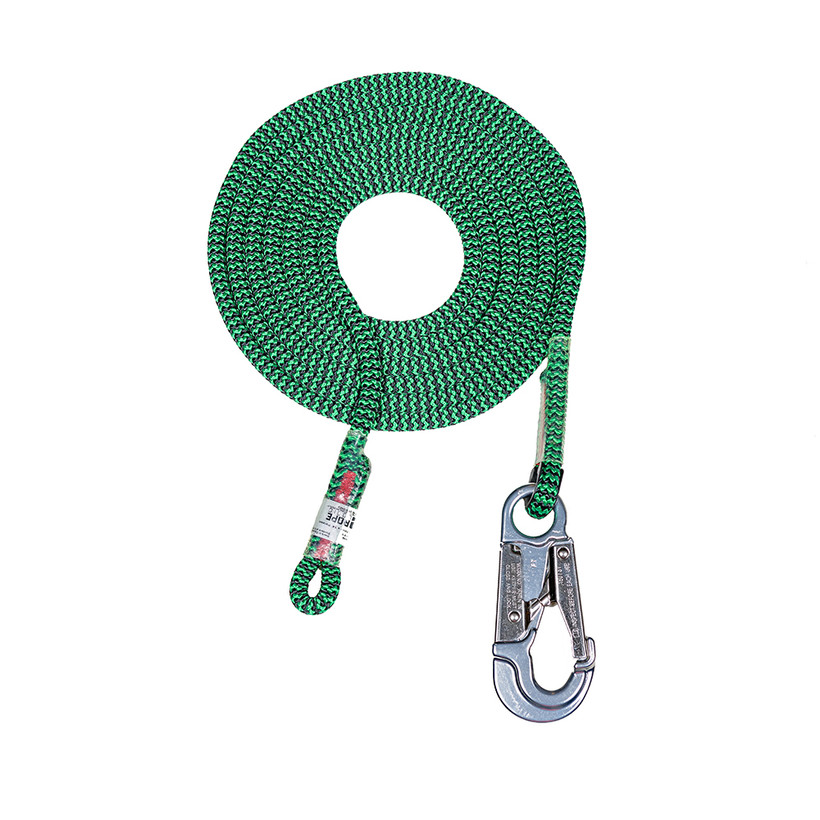 Active slide of Rope Logic's 7/16in Midnight Ivy Flipline with 1 Aluminum Snap 14ft