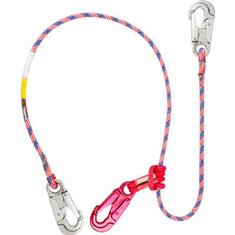 Active slide of Rope Logic's Star Spangled 2-n-1 Lanyard 2 Snaps 14ft