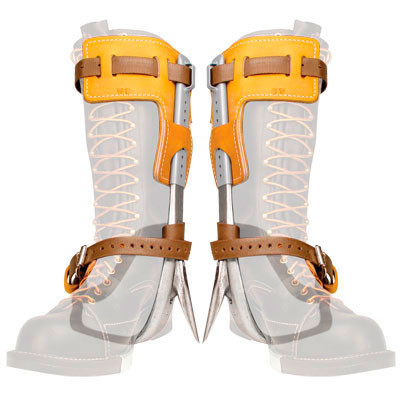 Active slide of Bashlin Aluminum Tree Climbers Replacable Gaffs Set