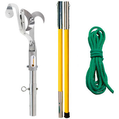 Active slide of Marvin Bull Pruner Set with 2 8ft Notch Fiber Glass Poles