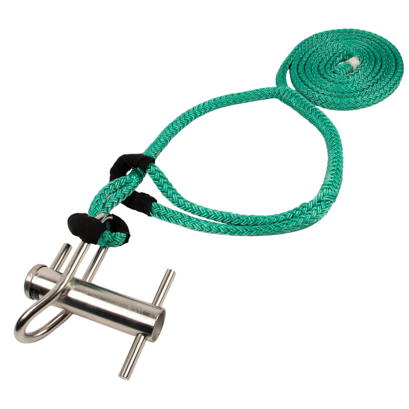Active slide of Notch Large Stainless Steel Portawrap & 12ft Whoopie Sling up to 3/4in